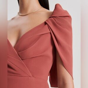 Cape Sleeve Mini Dress - Sepia | Scanlan Theodore